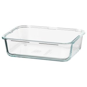 Food container, rectangular/glass, 1.0 l